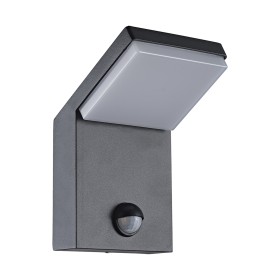 M9613  Alpine PIR Motion Sensor Wall Lamp, 7W LED, 3000K, IP65, Anthracite